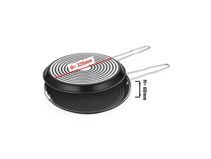 Odwracalna patelnia - Ø 32 cm | Podwójna patelnia | Patelnia do ryb | Patelnia do omletów | Patelnia do naleśników