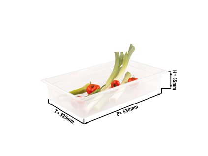 Pojemnik polipropylenowy GN 1/1 - mleczny - głębokość 65mm
