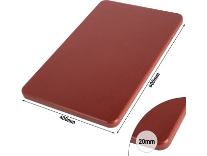 Deska do krojenia - 400x600mm - Grubość 20mm - Brązowa