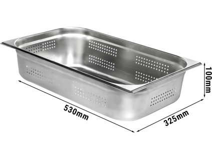Pojemnik GN 1/1 - perforowany – Głębokość 100 mm