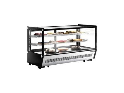 Witryna chłodnicza stołowa - 200 litrów - 1220 mm - kwadratowa - z 2 półkami