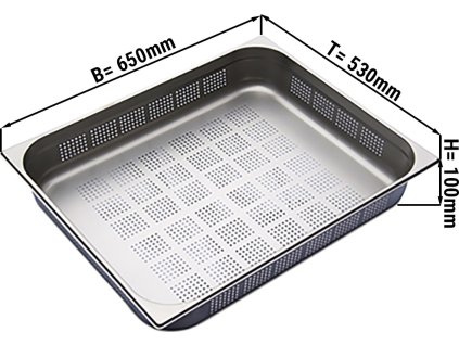 Pojemnik GN 2/1 - perforowany – Głębokość 100 mm