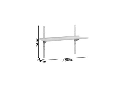 Półki ścienne ECO - 1400x300mm - z 1 piętrami