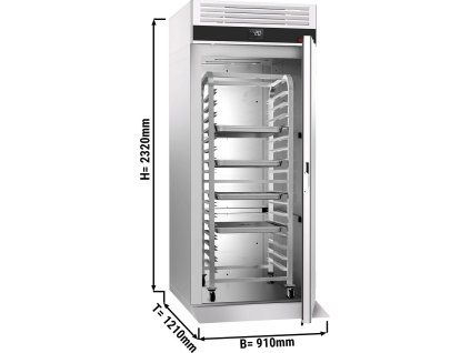 Zamrażarka wjezdna ze stali nierdzewnej PREMIUM - GN 2/1 - GN 1/1 - EN 60x40- 700 litrów - z 1 drzwiami
