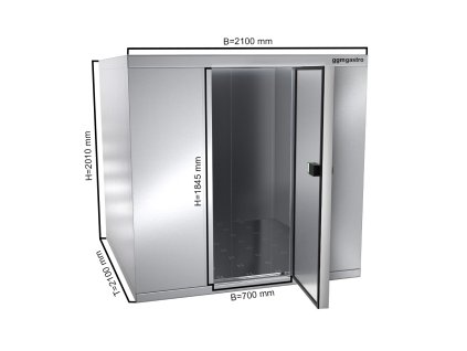 Komora chłodnicza ze stali nierdzewnej -  2100x2100mm - 6,9m³
