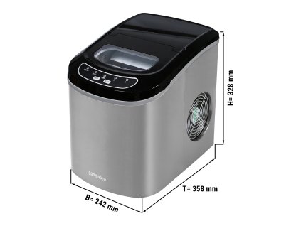 Kostkarka do lodu - pusty cylinder - 12kg/ 24godz - srebrna