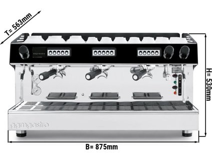 Ekspres z portafiltrem - 3 grupy - z systemem wstępnej infuzji