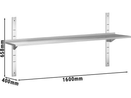 Półki ścienne PREMIUM - 1600x400mm - z 1 piętrem
