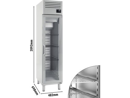 Chłodziarka PREMIUM PLUS - GN 1/1 - 325 litrów - z 1 szklanymi drzwiami