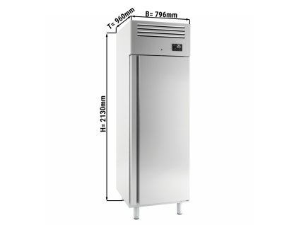 Chłodziarka piekarnicza ze stali nierdzewnej PREMIUM PLUS - EN 60x80 - 796x960mm - 785 litrów - z 1 drzwiami