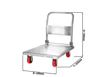 Wózek transportowy - 600x850mm - z 1 półką do przechowywania