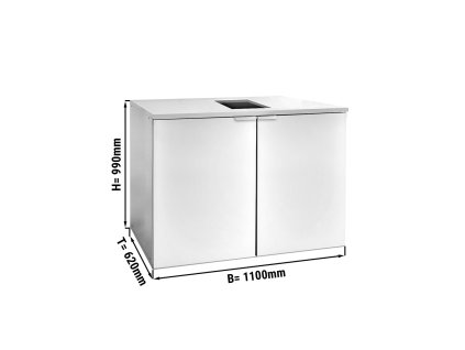 Chłodziarka bębnowa bez agregatu - Beczki 2x50 litrów - 1100x620 mm