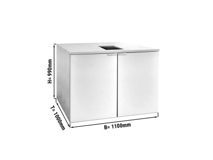 Chłodziarka bębnowa bez agregatu - Beczki 4x50 litrów - 1100x1000 mm