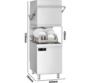 Zmywarka przelotowa - 6,52 kW - z pompą detergentu & nabłyszczacza