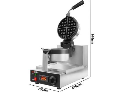Gofrownica - pojedyncza - 1,3 kW - obrót 180° - z wyświetlaczem temperatury