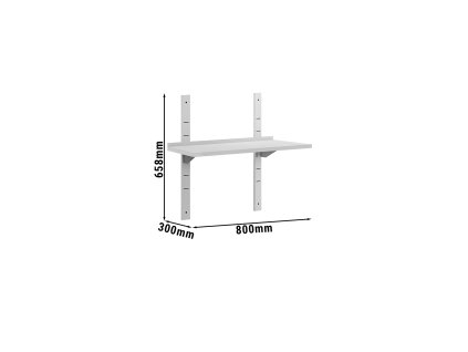 Półki ścienne ECO - 800x300mm - z 1 piętrami