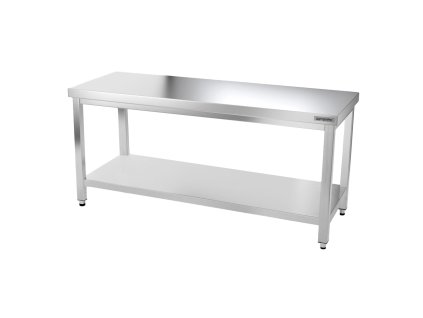 Stół roboczy ze stali nierdzewnej z dolną półką bez tylnej krawędzi - 1,8 x 0,6 m