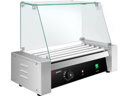 Sausage grill - with 5 rollers with glass top