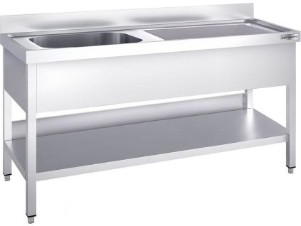 Sink unit PREMIUM - 1600x600mm - with undershelf & 1 basin on the left