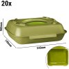 (20 sztuk) Pojemnik na menu - 600 ml - niepodzielone - oliwkowy/jasnozielony