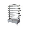 Mobilny wózek na 24 szpikulce - 1150 x 800 x 1600 mm - do grilla do kurczaka