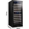 Chłodziarka do wina - 2 strefy klimatyczne - 350 litrów - maks. 116 butelek