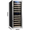 Chłodziarka do wina - 2 strefy klimatyczne - 200 litrów - maks. 73 butelki