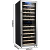 Chłodziarka do wina - 2 strefy klimatyczne - 200 litrów - maks. 73 butelki