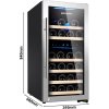 Chłodziarka do wina - 2 strefy klimatyczne - 100 litrów - maks. 33 butelki