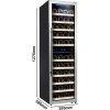Chłodziarka do wina - 2 strefy klimatyczne - 160 litrów - maks. 53 butelki