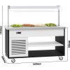 Wózek chłodniczy do bufetu DANZIG - 1600 mm - dla 4x GN 1/1