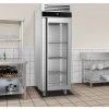 freezer single glass hanging rails room