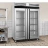 fridge double glass hanging rails room