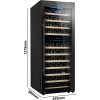 Chłodziarka do wina - 2 strefy klimatyczne - 200 litrów - maks. 73 butelki