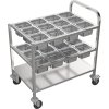 Wózek do serwowania 0,80 m - z 2 półkami do przechowywania na 12 pojemników GN1/6 każda