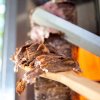 Grill gazowy do gyrosa /kebaba - 3+3 palniki - maks. 80 kg - włącznie z płytą ochronną i drzwiami na zawiasach