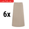 (6 sztuk) KARLOWSKY | Fartuch Bistro Basic - Piaskowy