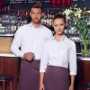 (6 sztuk) KARLOWSKY | Fartuch bistro Basic - kolor Oberżyna