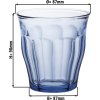 (12 sztuk) Duralex Uniwersalna szklanka do napojów - PICARDIE - 250 ml - Niebiesko- Przezroczysty