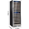 Chłodziarka do wina - 2 strefy klimatyczne - 450 litrów - maks. 160 butelek