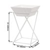 Etażerka/ Stojak bufetowy - biały - włącznie z 1 miską z melaminy - kwadratowy