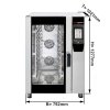 Piec konwekcyjno-parowy piekarniczy  - Touch- 10 x EN 60x40 - włącznie z systemem mycia