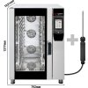 Piec konwekcyjno-parowy - Touch - 10x GN 1/1 - z systemem mycia
