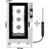 Piec konwekcyjno-parowy - Touch - 40x GN 1/1 lub 20x GN 2/1 - z systemem mycia - włącznie z wózkiem na tace