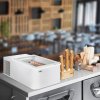 Stołowa witryna na lody - 460 mm - Statyczna - na 2x 5 litrowe pojemniki na lody - Pokrywa otwierana na stronę konsumenta