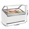 Lada na lody IVY - 1250 mm - konwekcyjna - na 14 pojemników o pojemności 5 litrów - Biała