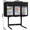 Naścienna półka chłodnicza /zamrażająca - 2100 mm - Z oświetleniem LED