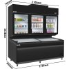 Chłodziarko-zamrażarka naścienna - 2100 mm - Z oświetleniem LED & 6 półkami