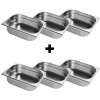 6x Pojemnik GN 1/2 – Głębokość 100 mm