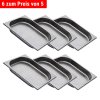 6x Pojemnik GN 1/2 - perforowany – Głębokość 40 mm